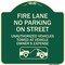 Signmission No Parking on Street Unauthorized Vehicles Towed at Vehicle Owners Expense, A-DES-G-1818-23690 A-DES-G-1818-23690 - alternate 1